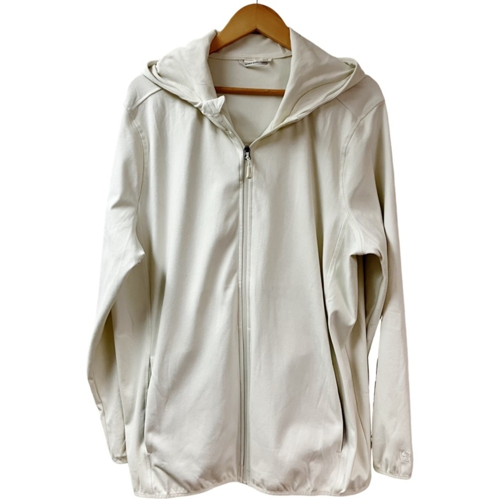 Hiking Comfort Outdoor Supply Company Full Zip Hooded Jacket Large Creme Pocket